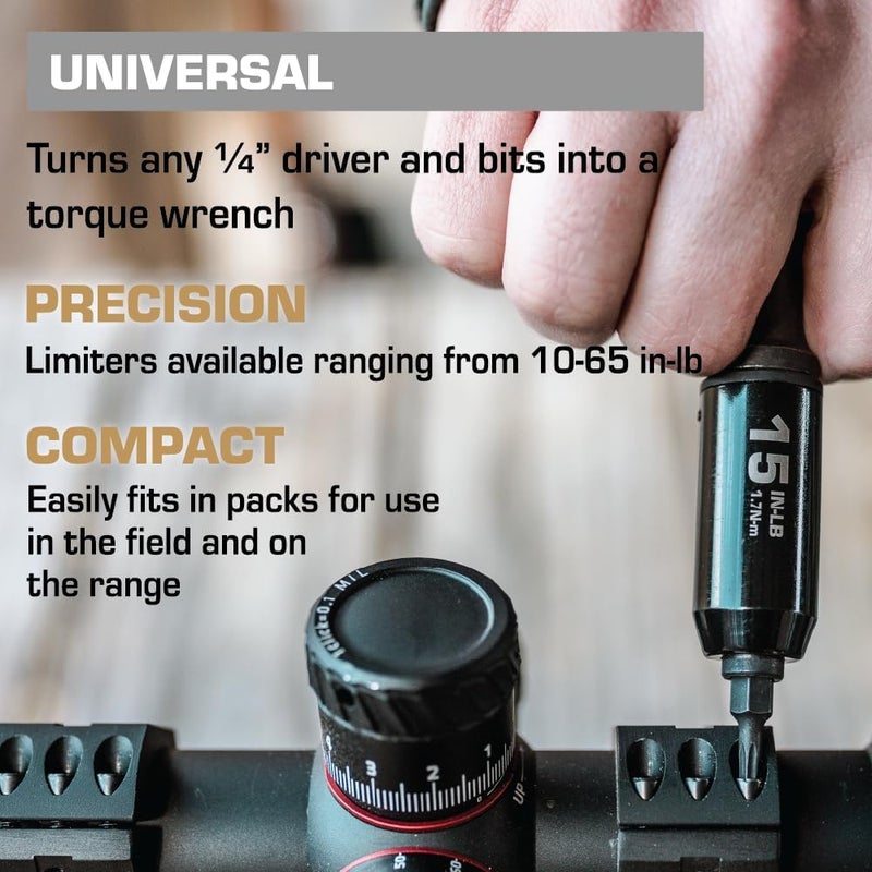 Wheeler Fat Stix Individual Limiter 10-65 Inch-Pounds with Preset Torque, Accurately Tightens, Reversible, Compatible with Fat Stix T-Handle Driver, for Gunsmithing, Reloading, and Torque Adjustment - Image 4